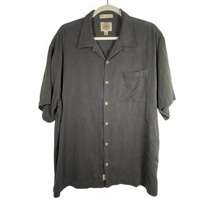 Paradise Collection Mens XL‎ Silk Shirt Mulligans & Martinis Embroidered Golf